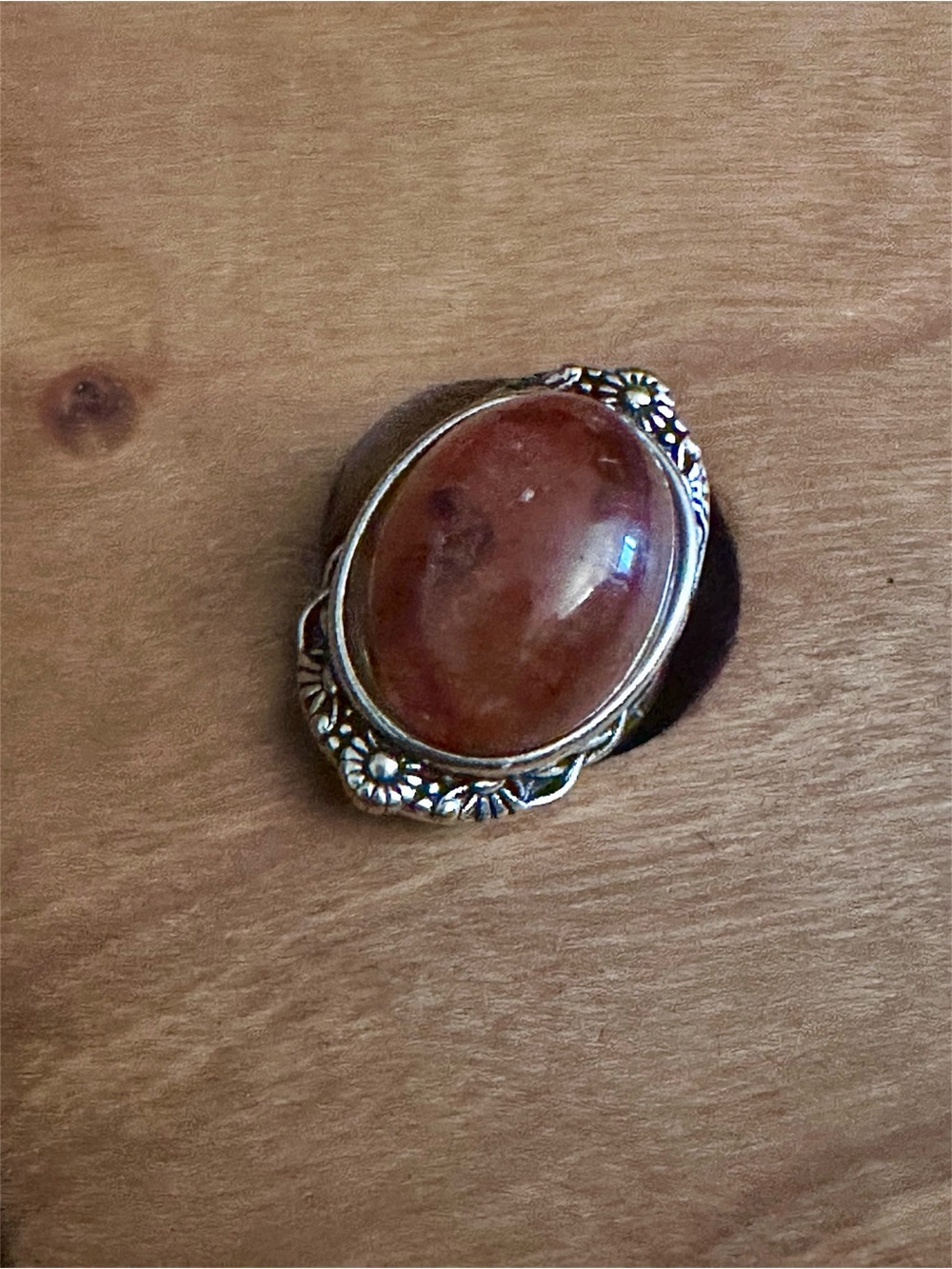 Fire Quartz Crystal Ring